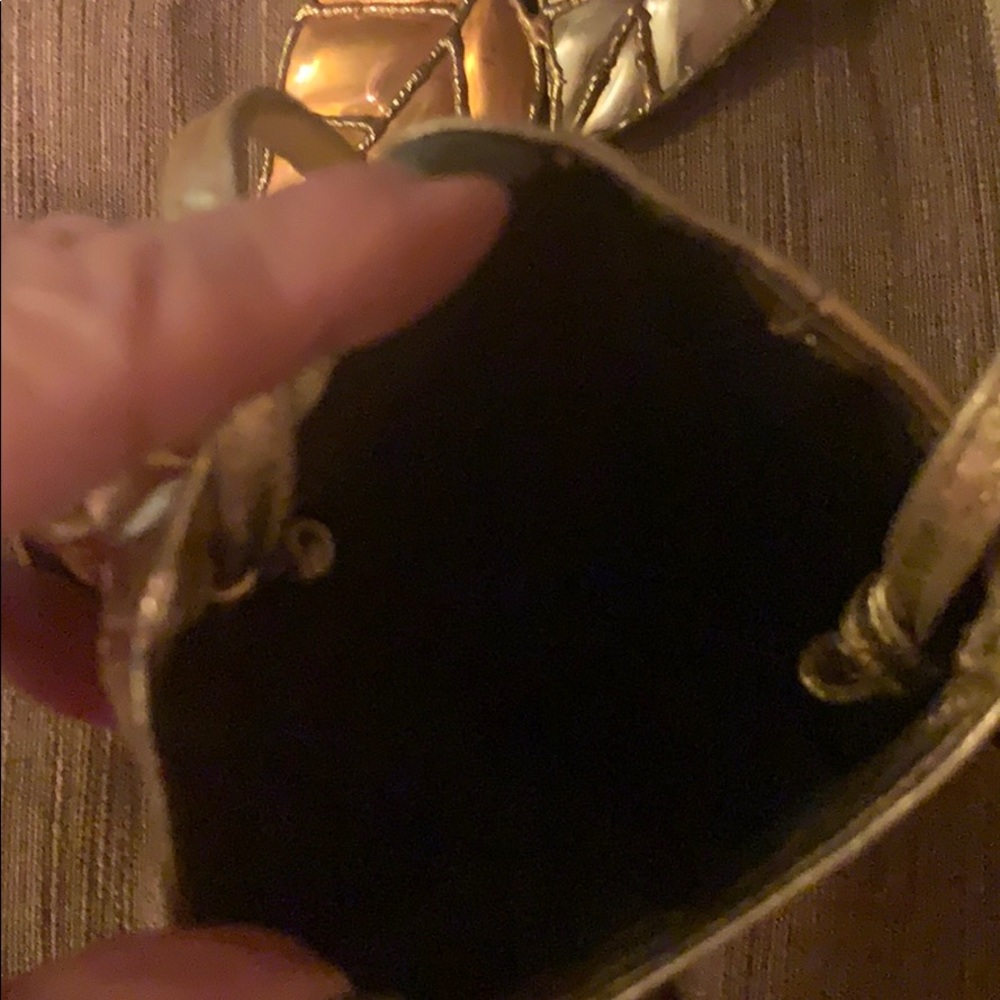 Gold / metal leaves & amethyst evening bag sale - Picture 5 of 12